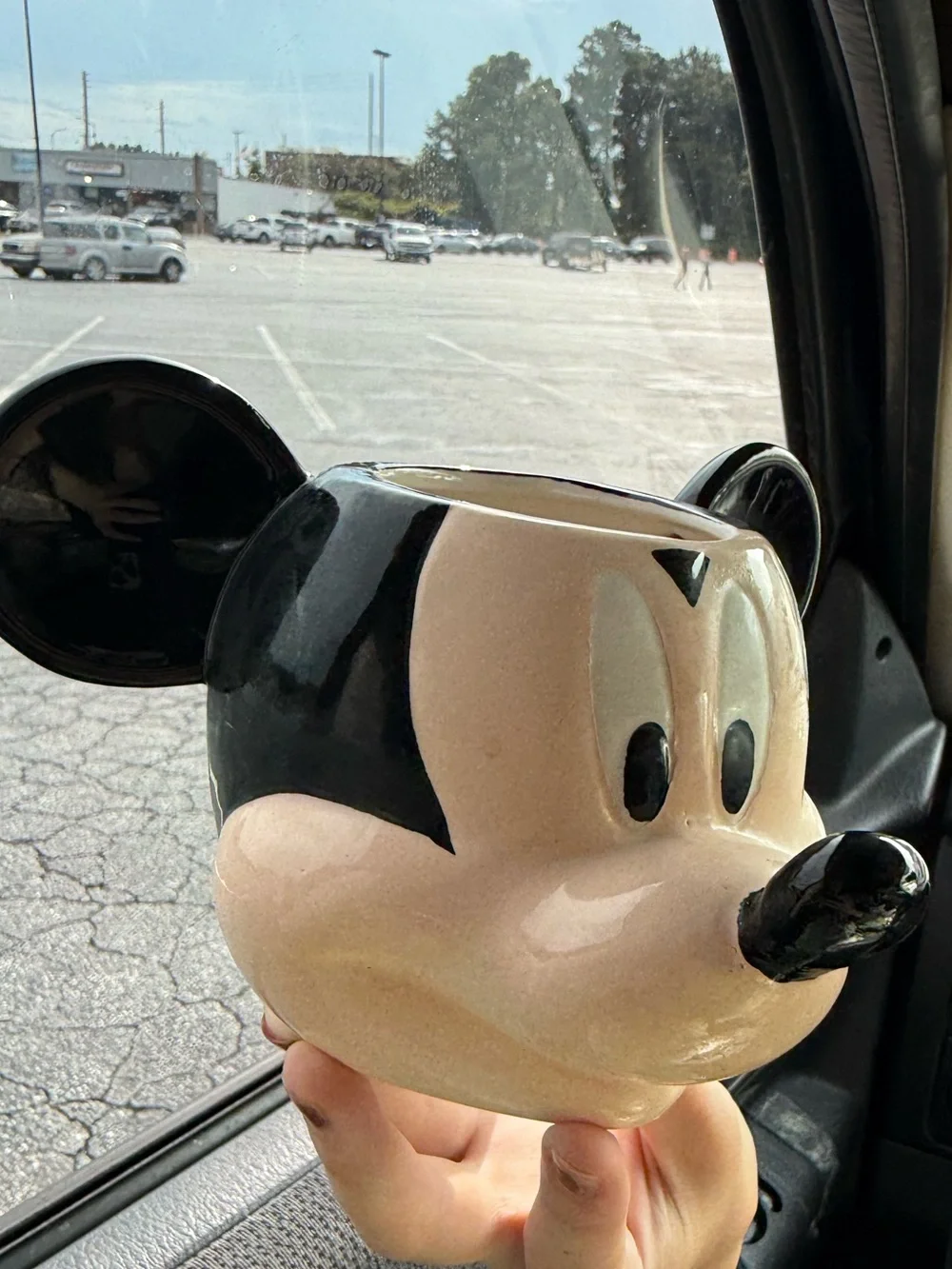 Disney Mickey Mouse Ceramic Head Mug - Black & Cream